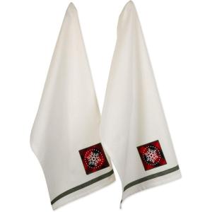 image:imageDII Holiday Dish Towels Christmas Kitchen Dcor 18x28 Santa Belt 2 PieceSnowflake