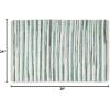 image:imageDII Chindi Home Collection Cotton Handwoven Slim Stripe Area Rag Rug 4x6 AquaAqua