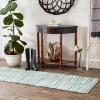 image:imageDII Chindi Home Collection Cotton Handwoven Slim Stripe Area Rag Rug 4x6 AquaAqua