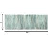 image:imageDII Chindi Home Collection Cotton Handwoven Slim Stripe Area Rag Rug 4x6 AquaAqua