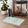 image:imageDII Chindi Home Collection Cotton Handwoven Slim Stripe Area Rag Rug 4x6 AquaAqua