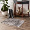 image:imageDII Chindi Home Collection Cotton Handwoven Slim Stripe Area Rag Rug 4x6 AquaDark Brown