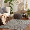 image:imageDII Chindi Home Collection Cotton Handwoven Slim Stripe Area Rag Rug 4x6 AquaDark Brown