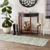image:imageDII Chindi Home Collection Cotton Handwoven Slim Stripe Area Rag Rug 4x6 AquaJadeite