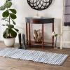 image:imageDII Chindi Home Collection Cotton Handwoven Slim Stripe Area Rag Rug 4x6 AquaStonewash Blue