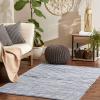 image:imageDII Chindi Home Collection Cotton Handwoven Slim Stripe Area Rag Rug 4x6 AquaStonewash Blue