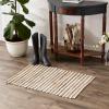 image:imageDII Chindi Home Collection Cotton Handwoven Slim Stripe Area Rag Rug 4x6 AquaTaupe