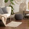 image:imageDII Chindi Home Collection Cotton Handwoven Slim Stripe Area Rag Rug 4x6 AquaTaupe