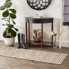 image:imageDII Chindi Home Collection Cotton Handwoven Slim Stripe Area Rag Rug 4x6 AquaTaupe