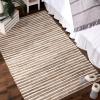 image:imageDII Chindi Home Collection Cotton Handwoven Slim Stripe Area Rag Rug 4x6 AquaTaupe