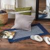 image:imageDII Indoor Braided Cotton Area Rug Handloomed Yarn Dyed Woven Reversible 20x315 Navy DiamondBordered Diamond Navy