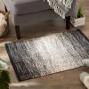 image:imageDII Woven Cotton Throw Rug Area Rugs for Kitchen Bedroom Bathroom or Entry Way Small Rug 2x3 Ombre StoneOmbre Black