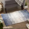 image:imageDII Woven Cotton Throw Rug Area Rugs for Kitchen Bedroom Bathroom or Entry Way Small Rug 2x3 Ombre StoneOmbre French Blue