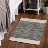 image:imageDII Woven Rugs Collection HandLoomed 2x3 Honey Gold Dobby StripeBlack Border