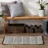 image:imageDII Woven Rugs Collection HandLoomed 2x3 Honey Gold Dobby StripeBlack Dobby Stripe