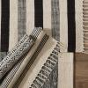 image:imageDII Woven Rugs Collection HandLoomed 2x3 Honey Gold Dobby StripeBlack Dobby Stripe