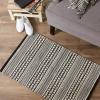 image:imageDII Woven Rugs Collection HandLoomed 2x3 Honey Gold Dobby StripeBlack Dobby Stripe