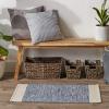image:imageDII Woven Rugs Collection HandLoomed 2x3 Honey Gold Dobby StripeFrench Blue Border
