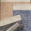 image:imageDII Woven Rugs Collection HandLoomed 2x3 Honey Gold Dobby StripeFrench Blue Border