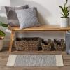 image:imageDII Woven Rugs Collection HandLoomed 2x3 Honey Gold Dobby StripeGray Border