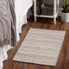 image:imageDII Woven Rugs Collection HandLoomed 2x3 Honey Gold Dobby StripeGray Dobby Stripe