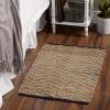 image:imageDII Woven Rugs Collection HandLoomed Jute 2x3 OffWhite StripesFrench Blue Chevron