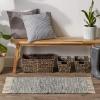 image:imageDII Woven Rugs Collection HandLoomed with Fringe 2x3 Stone TexturedBlack Textured