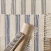 image:imageDII Woven Rugs Collection HandLoomed with Fringe 2x3 Stone TexturedBlack Ticking Stripe