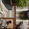 image:imageDII Woven Rugs Collection Recycled Yarn Reversible 2x3 Area Rug Set Mineral Plaid 2 PieceArtichoke Stripe