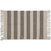image:imageDII Woven Rugs Collection HandLoomed with Fringe 2x3 Stone TexturedBlack Ticking Stripe