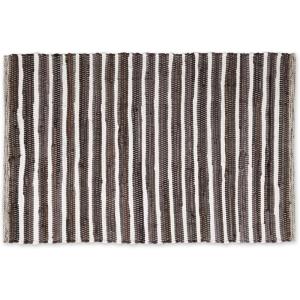image:imageDII Chindi Home Collection Cotton Handwoven Slim Stripe Area Rag Rug 4x6 AquaDark Brown