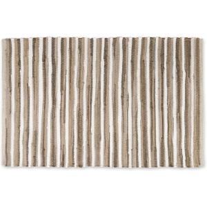 image:imageDII Chindi Home Collection Cotton Handwoven Slim Stripe Area Rag Rug 4x6 AquaTaupe