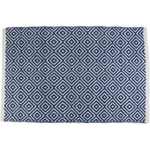 image:imageDII Woven Cotton Throw Rug Area Rugs for Kitchen Bedroom Bathroom or Entry Way Small Rug 2x3 Diamond GrayDiamond Nautical Blue