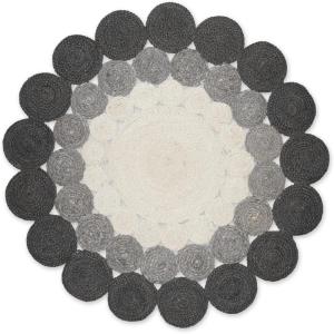 image:imageDII Woven Rug Collection Braided Jute 3 Ft Round WhiteNaturalGrayNatural