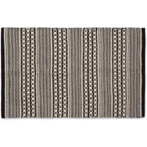 image:imageDII Woven Rugs Collection HandLoomed 2x3 Honey Gold Dobby StripeBlack Dobby Stripe