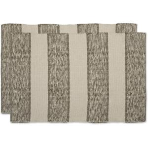 image:imageDII Woven Rugs Collection Recycled Yarn Reversible 2x3 Area Rug Set Mineral Plaid 2 PieceArtichoke Stripe
