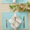 image:imageDII TwoToned Collection Tabletop Placemat Set Sage 6 PieceAqua