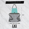 image:imageDII Womens Cotton Skirted Kitchen Apron for Cooking Baking amp Crafts Adjustable with Generous Waist Ties Aqua Daisy One Size
