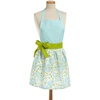 image:imageDII Womens Cotton Skirted Kitchen Apron for Cooking Baking amp Crafts Adjustable with Generous Waist Ties Aqua Daisy One Size